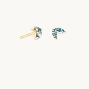 Alexandrite Marquise Studs in Solid Gold