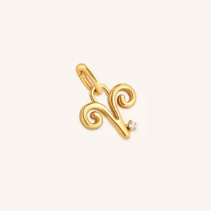 Aries Zodiac Talisman Charm in Gold