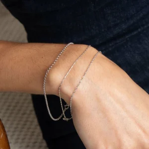 Astrid Chain Bracelet in Solid White Gold