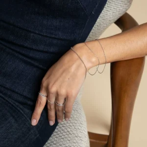 Astrid Chain Bracelet in Solid White Gold