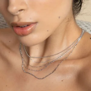 Astrid Chain Necklace in Solid White Gold