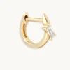 Baguette Piercing Hoop in Solid Gold