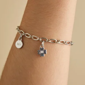 Blue Topaz Talisman Charm in Silver
