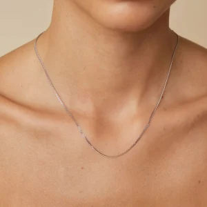 Bold Miyu Chain Necklace in Solid White Gold