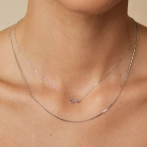 Bold Miyu Chain Necklace in Solid White Gold