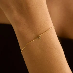 Bow Charm Bracelet in Solid Gold