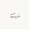 Celestial Crystal Ear Cuff in Silver