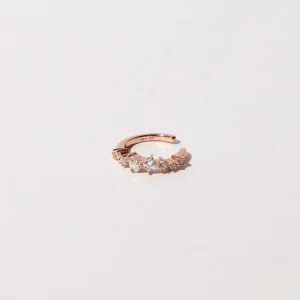Celestial Crystal Ear Cuff in Rose Gold