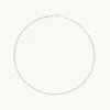 Chelsea Chain Anklet in Solid White Gold