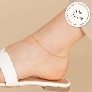 Chelsea Chain Anklet in Solid Gold