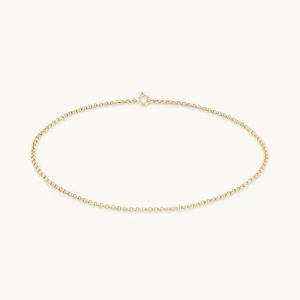 Chelsea Chain Anklet in Solid Gold