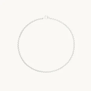 Chelsea Chain Bracelet in Solid White Gold