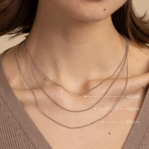 Chelsea Chain Necklace in Solid White Gold