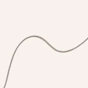 Chelsea Chain Necklace in Solid White Gold