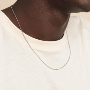 Chelsea Chain Necklace in Solid White Gold