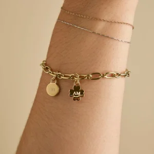 Clover Talisman Charm in Gold
