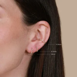 Cluster Hoop 11.5mm in Gold
