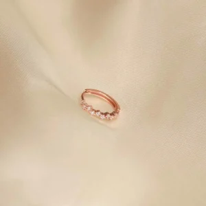 Cluster Hoop 11.5mm in Rose Gold