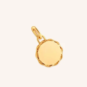 Coin Talisman Charm in Gold