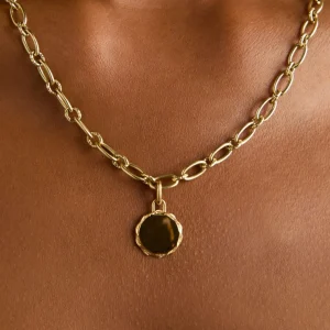 Coin Talisman Charm in Gold