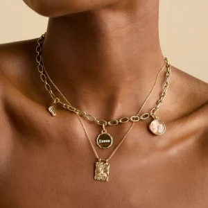 Coin Talisman Charm in Gold
