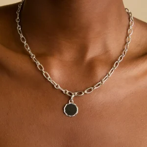 Coin Talisman Charm in Silver