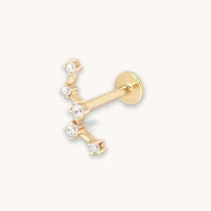 Constellation Piercing Stud in Solid Gold