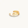 Cosmic Illusion Crystal Ear Cuff in Gold