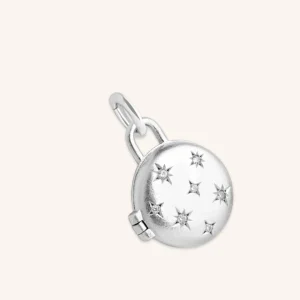 Cosmic Locket Talisman Charm in Silver