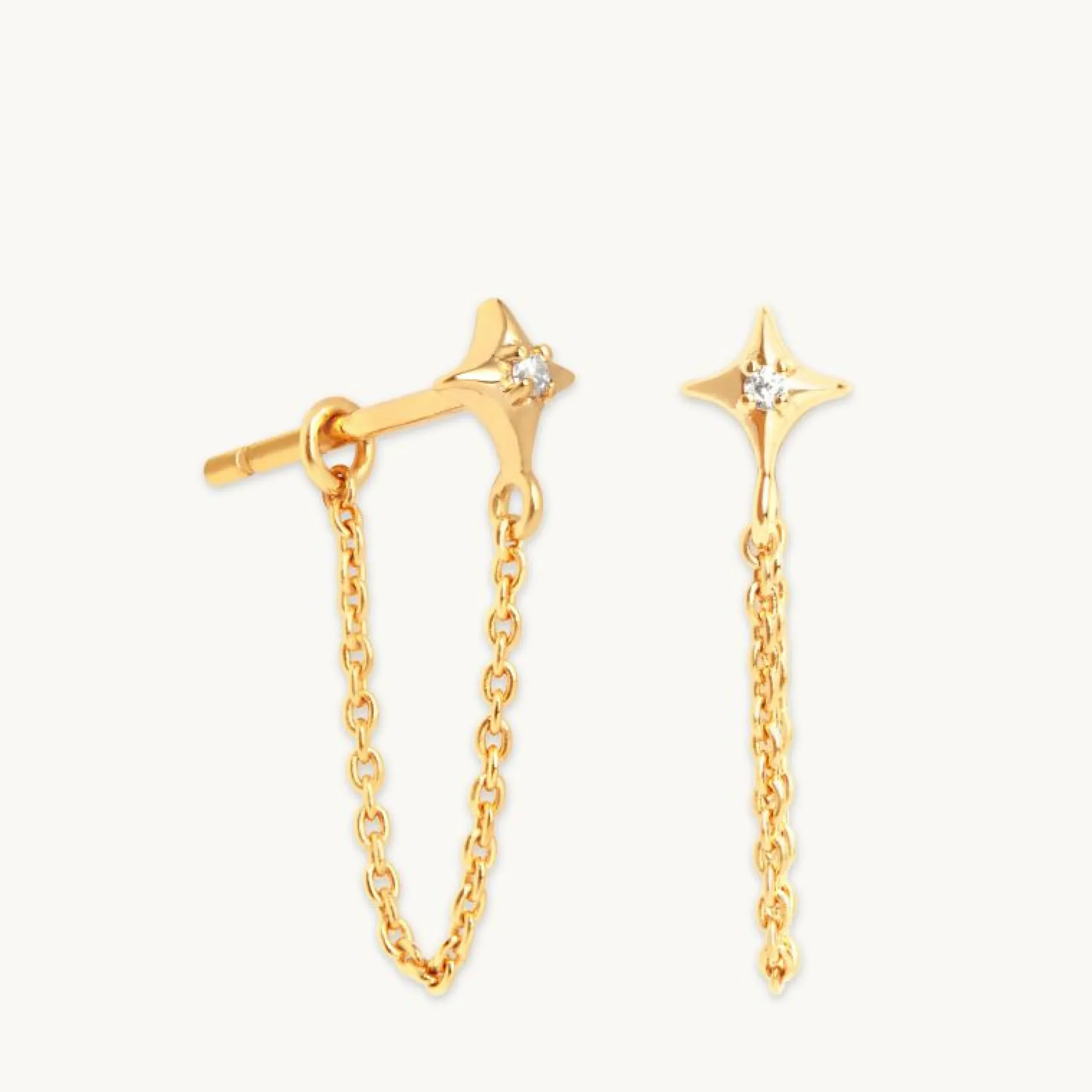 cosmic_star_chain_stud_ea_0-1.webp Cosmic Star Chain Stud Earrings in Gold