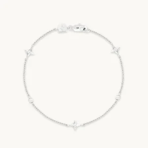 Cosmic Star Charm Bracelet in Silver