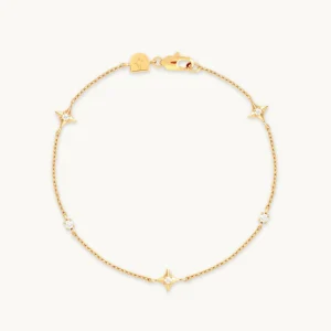 Cosmic Star Charm Bracelet in Gold