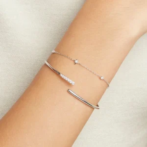 Cosmic Star Charm Bracelet in Silver