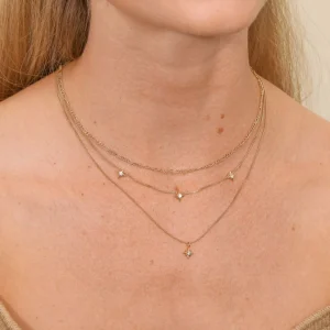 Cosmic Star Charm Necklace in Gold