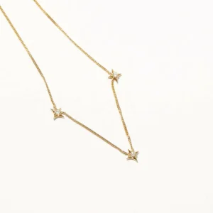 Cosmic Star Charm Necklace in Gold