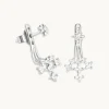 Cosmic Star Crystal Ear Jacket in Silver