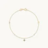 Cosmic Star Opal Charm Bracelet in Solid Gold