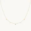 Cosmic Star Opal Charm Necklace in Solid Gold