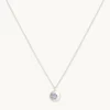 December Tanzanite Birthstone Necklace in Solid White Gold