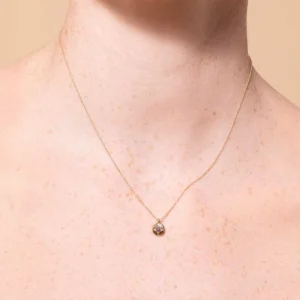 December Tanzanite Birthstone Necklace in Solid Gold