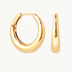 Dome Hoops in Gold