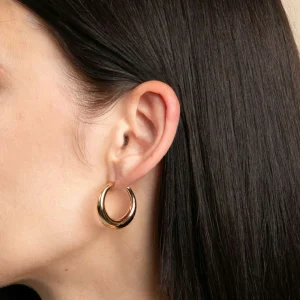 Dome Hoops in Gold