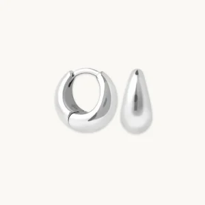 Dome Huggies in Silver