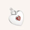 Duo Heart Talisman Charm in Silver