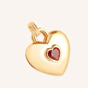 Duo Heart Talisman Charm in Gold