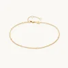 Essential Beaded Chain Anklet in Gold