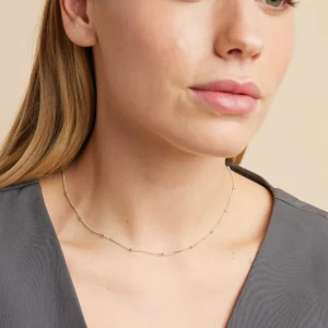 Essential Beaded Chain Necklace in Silver