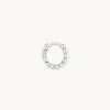 Essential Beaded Hoop in Silver