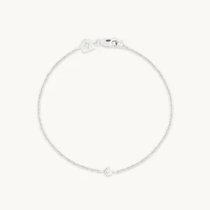 Essential Crystal Charm Bracelet in Silver