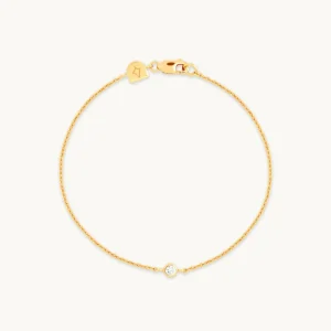 Essential Crystal Charm Bracelet in Gold